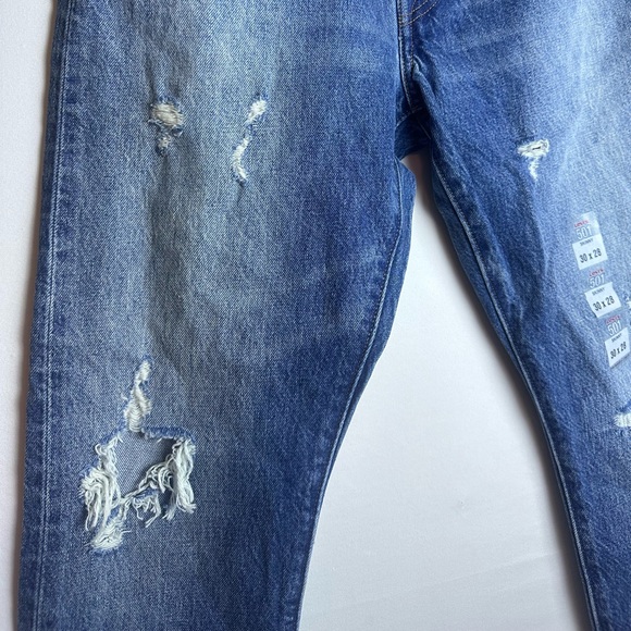 ❗️ NEW $168 Levi’s 501 Skinny Leg Button Fly Distressed Denim Jeans 30x28 - Picture 2 of 12